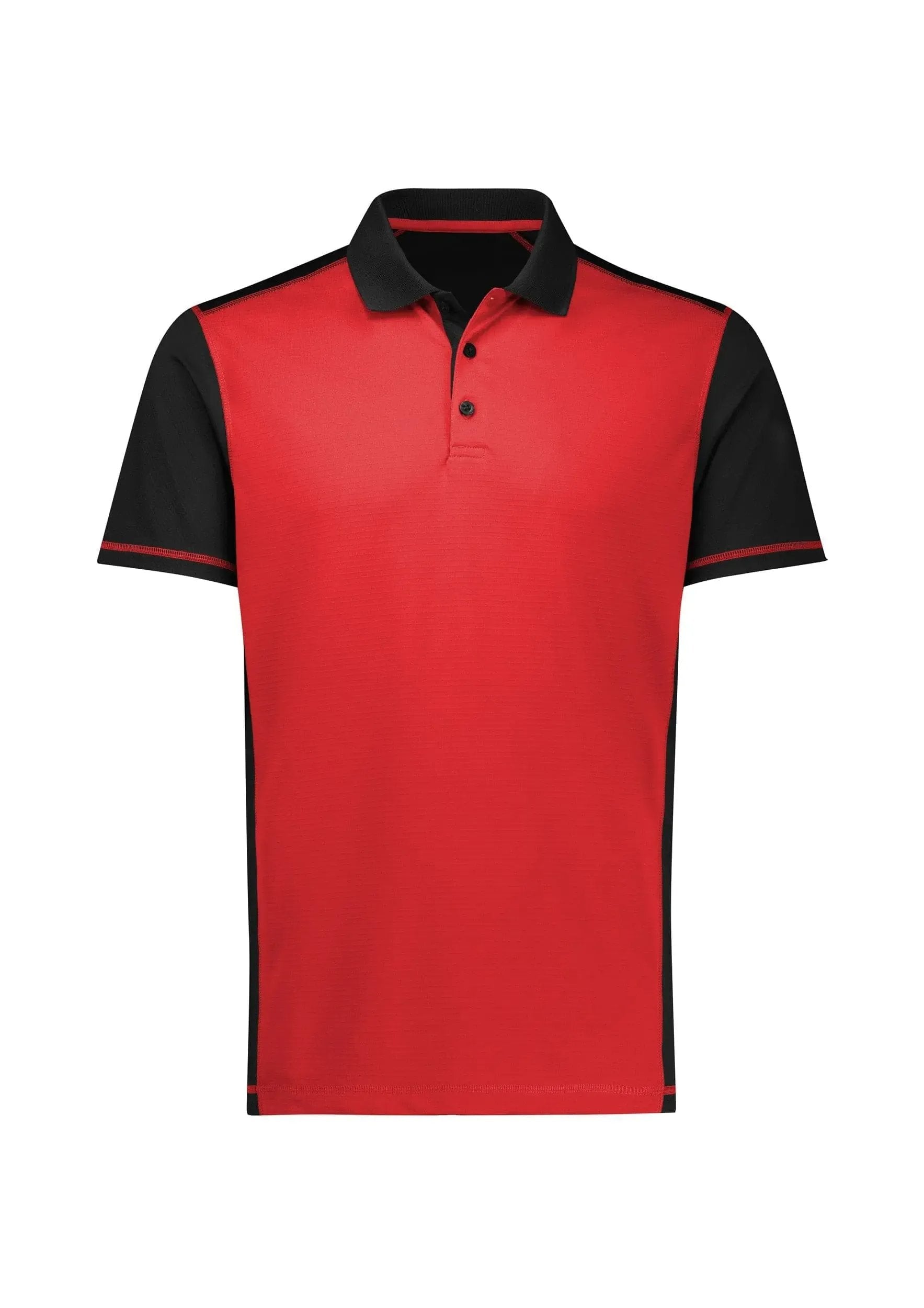 Biz Collection Dart Contrast Men's Polo P419MS in Black/Red